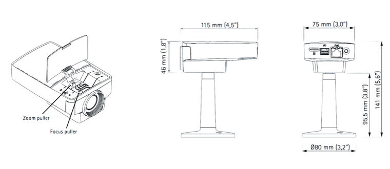 Габаритные размеры AXIS M1144-L