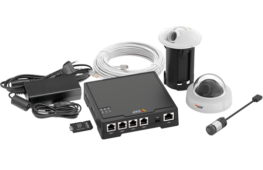 Готовый комплект системы IP-видеонаблюдения для ретейла AXIS F34