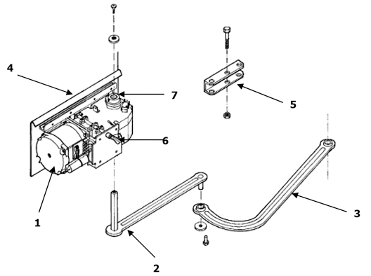 Конструкция рычажного привода DoorHan ARM-320