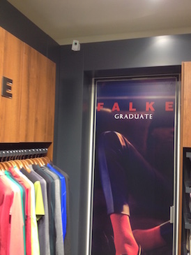 Монтаж камер видеонаблюдения в фирменном магазине Falke