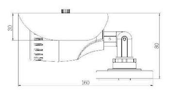 Габариты камеры MDC-AH6260FTD-24