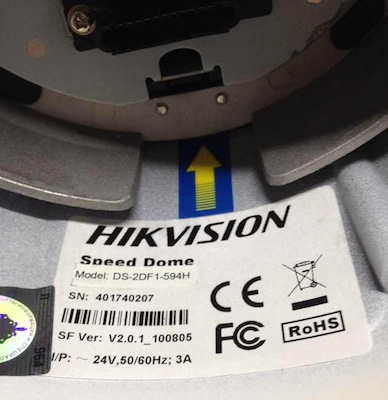 Диагностика IP-камеры Hikvision DS-2df1-594h